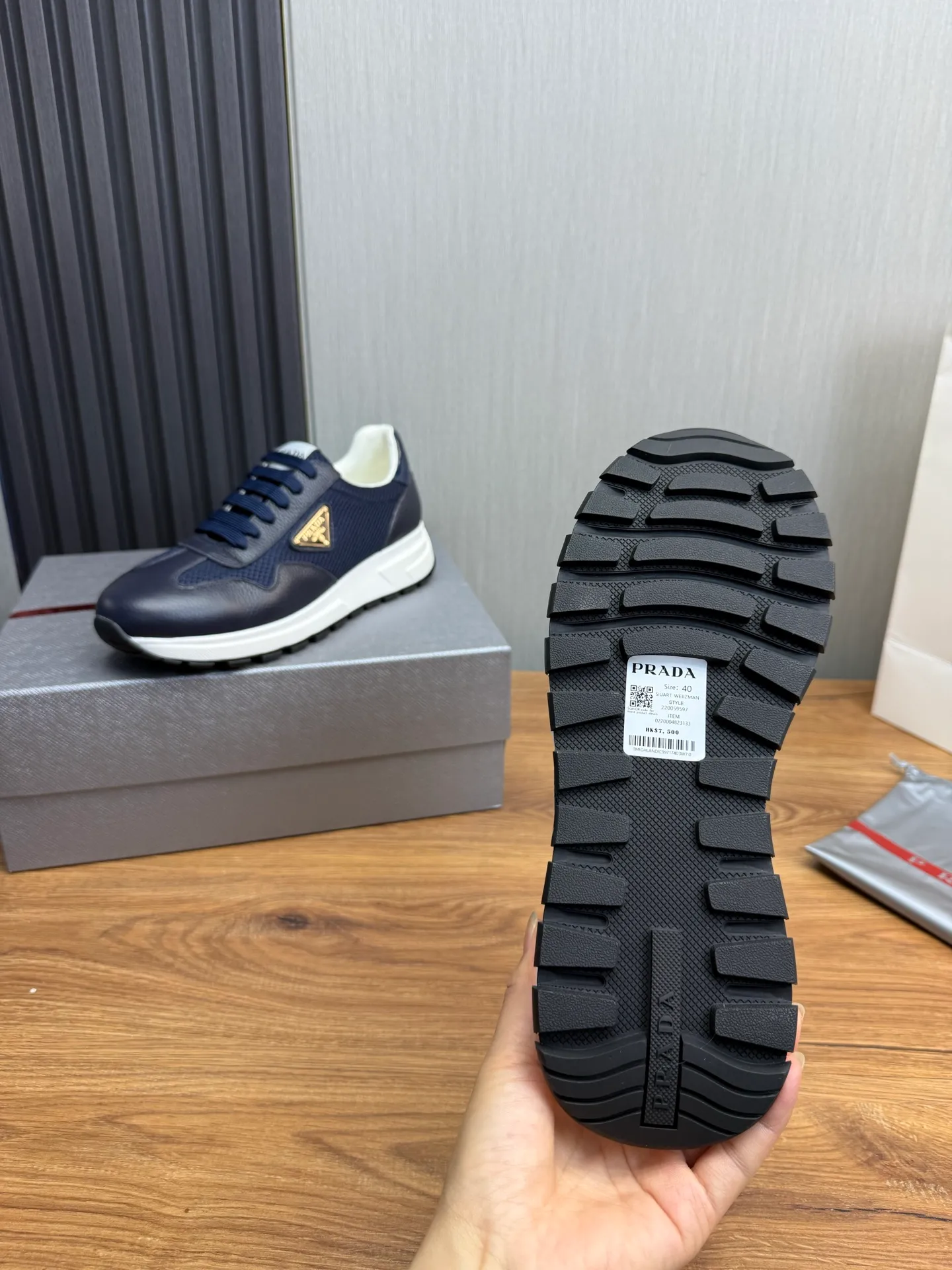 Men's shoes 💰560💰 [PRADA] Men's shoes are popular in the counter, official website is synchronized, 1 high-quality shipment ✔️Original cowhide mesh + cowhide lining, 1🆚1 replica, original sole, 38-45 (45 customized, non-refundable)